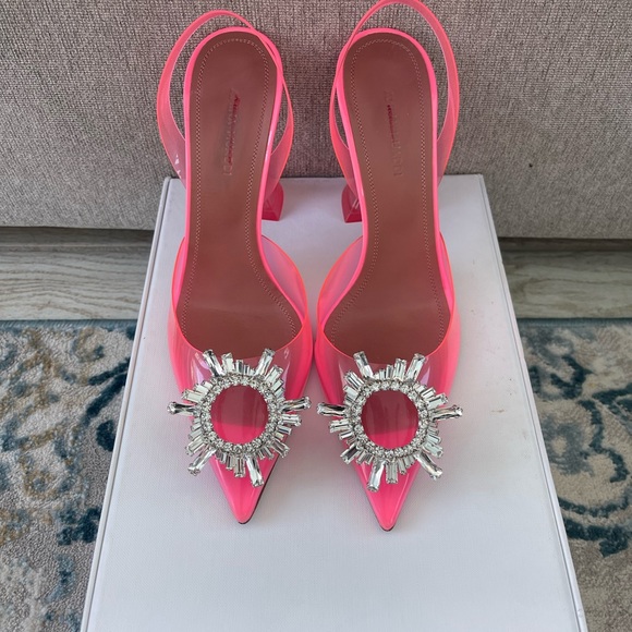 Amina Muaddi 95 mm crystal embellished mule - Picture 1 of 8